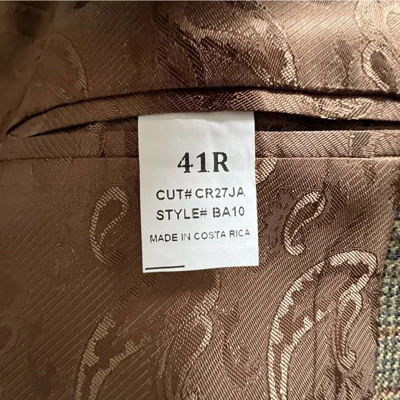 Sewell Tan Glen Check Worsted Wool Blazer41 R NWT